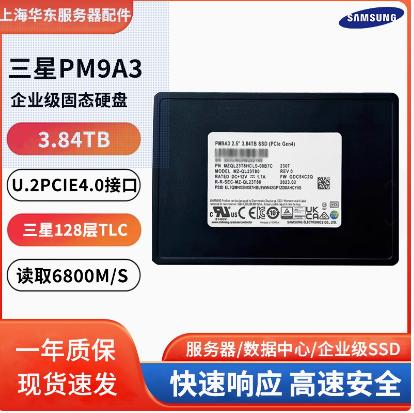 Samsung/三星 PM9A3系列 3.84T U.2 S