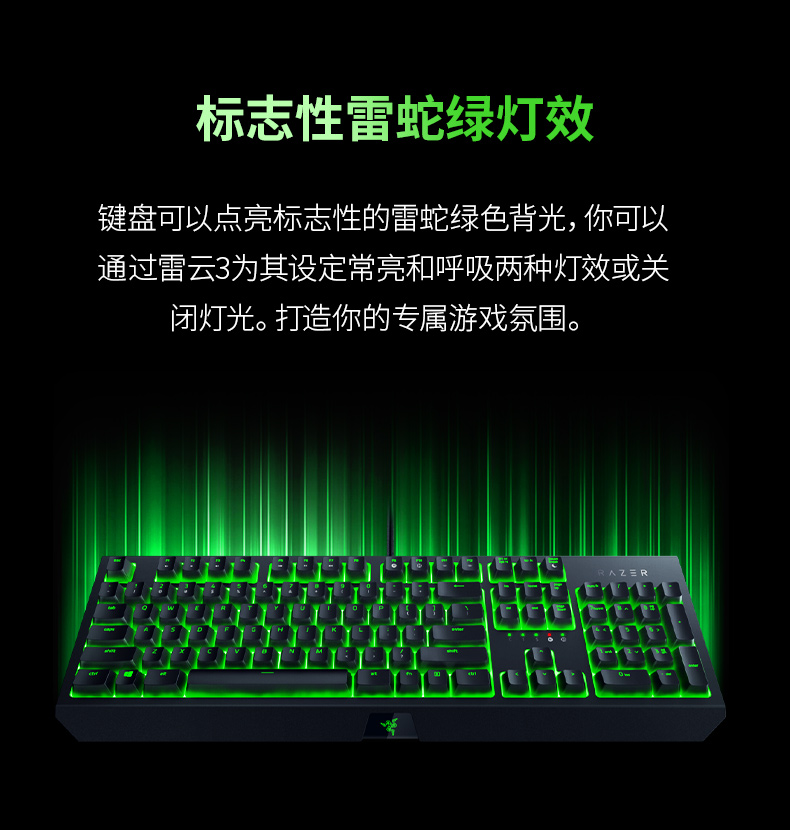 Razer雷蛇黑寡妇蜘蛛标准版电竞电脑游戏机械键盘